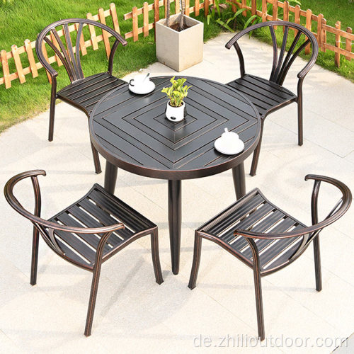 Garten-Set-Tisch im Freien Garten-Set-Tisch im Freienguss Aluminium